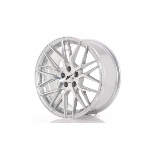 JAPAN RACING JR28 17X7 5X100 ET35 SILVER MACHINED FACED