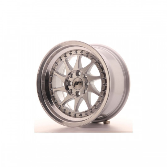 JAPAN RACING JR26 15X8 4X100/108 ET25 SILVER MACHINED FACED