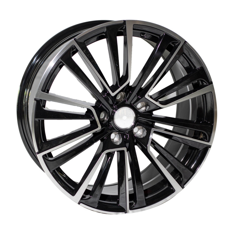 REPLICA SKODA STYLE 616 18X8 5X112 ET45 BLACK MACHINED FACED