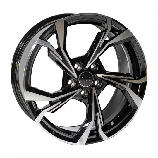 REPLICA AUDI STYLE 540 18X8 5X112 ET42 BLACK MACHINED FACED