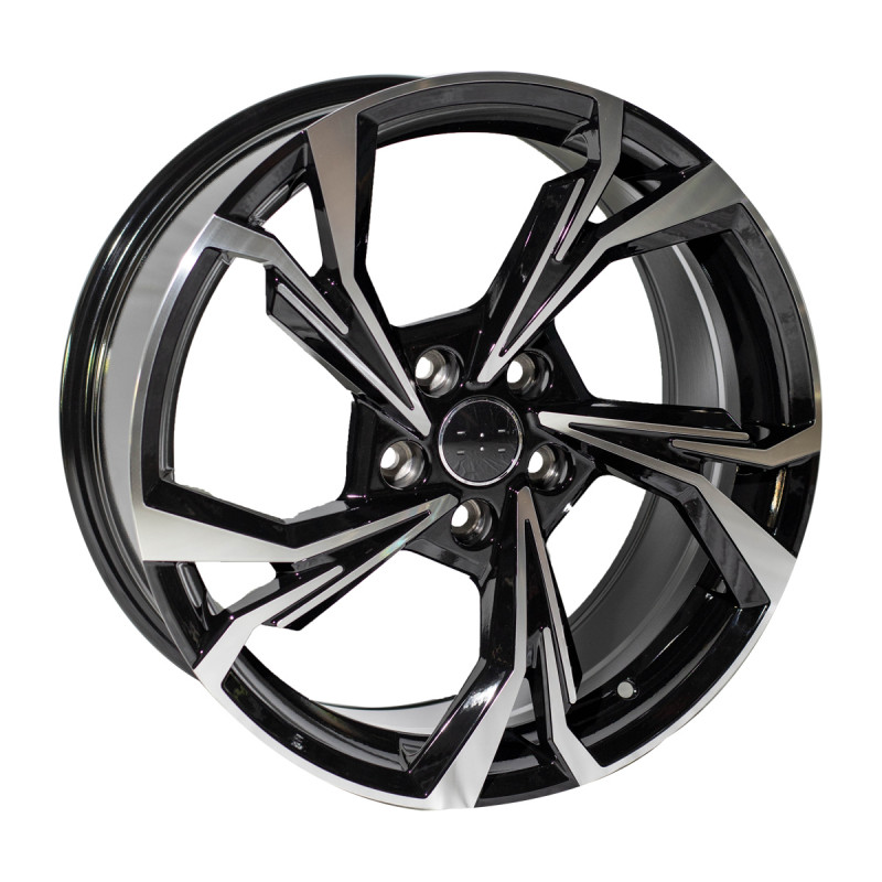 REPLICA AUDI STYLE 540 18X8 5X112 ET42 BLACK MACHINED FACED