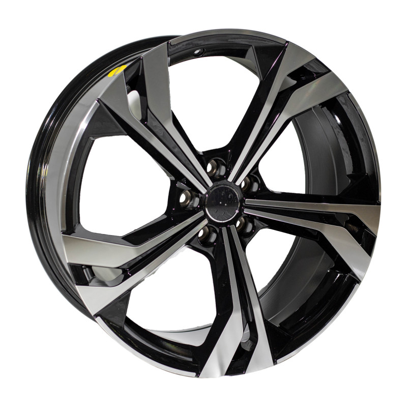REPLICA AUDI STYLE 5873 20X8.5 5X112 ET30 BLACK MACHINED FACED
