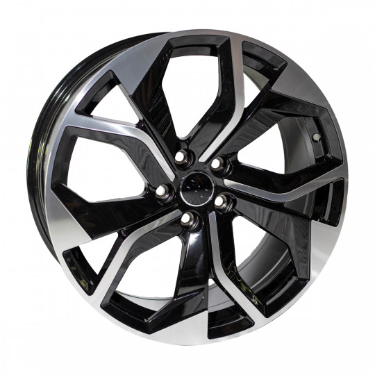 REPLICA AUDI STYLE 5673 20X9.0 5X112 ET30 BLACK MACHINED FACED