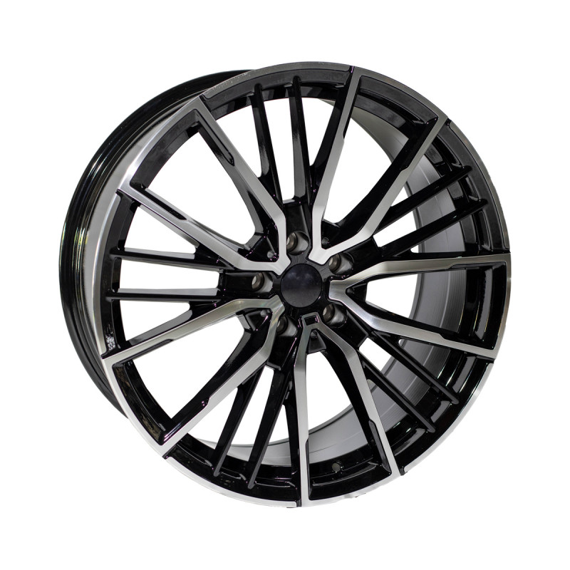 REPLICA BMW STYLE 5824 20X8.5-9.5 5X112 ET26/37 BLACK MACHINED FACED