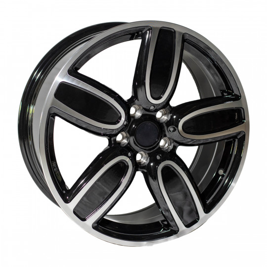 REPLICA MINI STYLE 611 18X7.5 5X112 ET45 BLACK MACHINED FACED