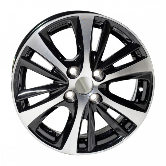 REPLICA TOYOTA STYLE 1629 15X5.5 4X100 ET45 BLACK MACHINED FACED
