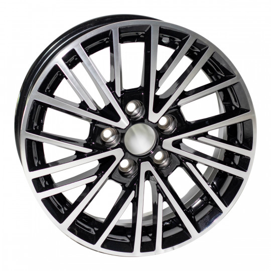 REPLICA VW STYLE 1363 14X5.5 5X100 ET38 BLACK MACHINED FACED