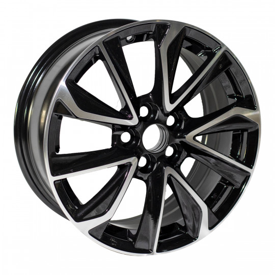 REPLICA TOYOTA STYLE 5463 16X7.0 5X100 ET45 BLACK MACHINED FACED