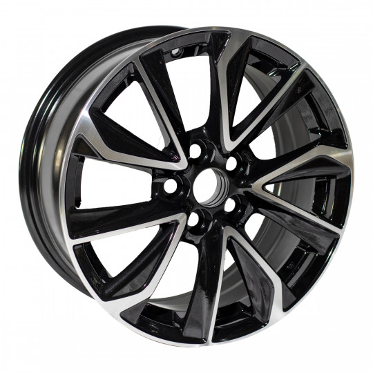 REPLICA TOYOTA STYLE 5463 17X7.5 5X100 ET40 BLACK MACHINED FACED