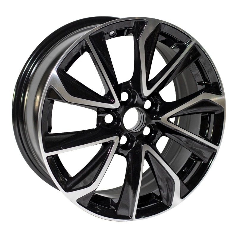 REPLICA TOYOTA STYLE 5463 17X7.5 5X100 ET50 BLACK MACHINED FACED