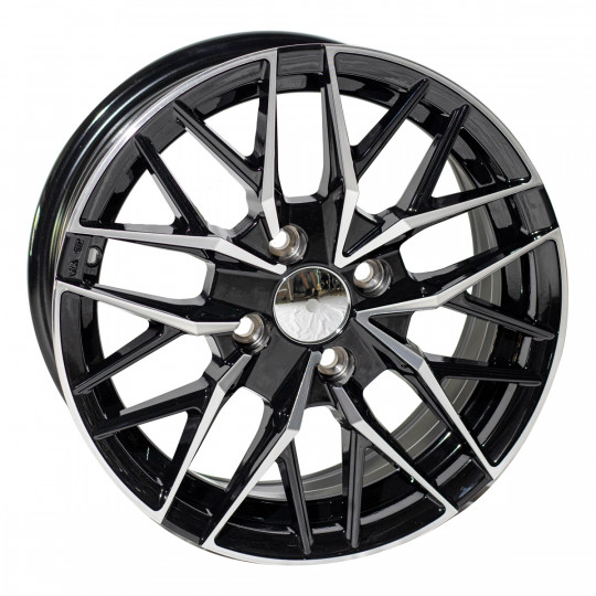 MAONS BLUE 408 14X6.0 4X100 ET35 BLACK MACHINED FACED