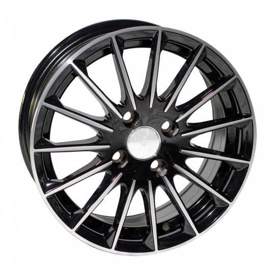 MAONS BLUE 407 14X6.0 4X100 ET35 BLACK MACHINED FACED