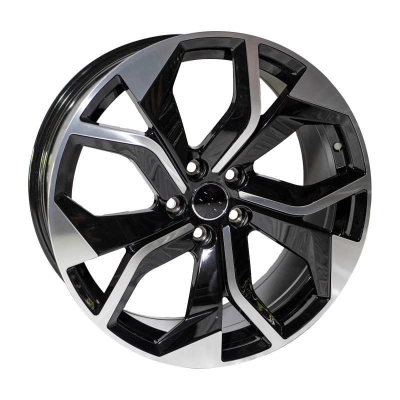 REPLICA AUDI STYLE 5673 22X9.5 5X112 ET25 BLACK MACHINED FACED
