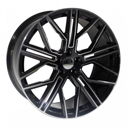 REPLICA BMW STYLE 110 22X9.5-10.5 5X120 ET40/35 BLACK MACHINED FACED