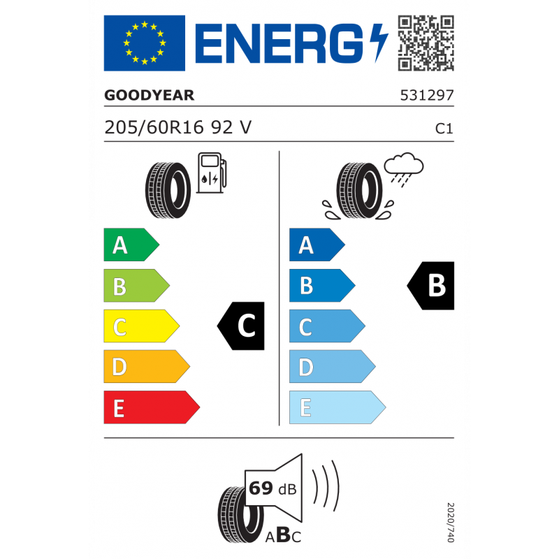 GOODYEAR 205/60R16 92V ROF * EFFICIENTGRIP PERFORMANCE