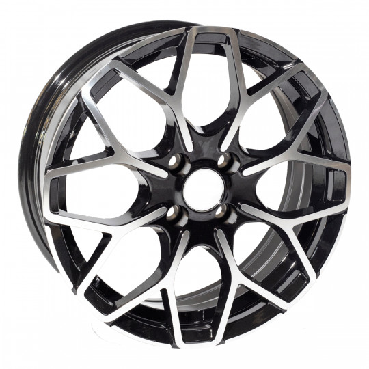 REPLICA SMART STYLE 1449 16X6-17X7 3X112 ET24/27 BLACK MACHINED FACED