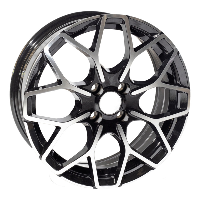 REPLICA SMART STYLE 1449 16X5.5-17X7.5 3X112 ET30/25 BLACK MACHINED FACED