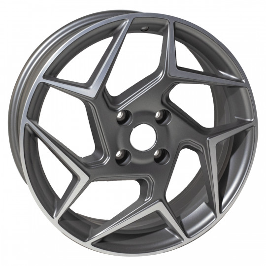 REPLICA FORD STYLE 409 17X6.5 4X108 ET38 MATTE GUNMETAL MACHINED FACED