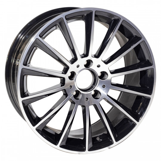 REPLICA MERCEDES STYLE 911 17X8 5X112 ET42 BLACK MACHINED FACED