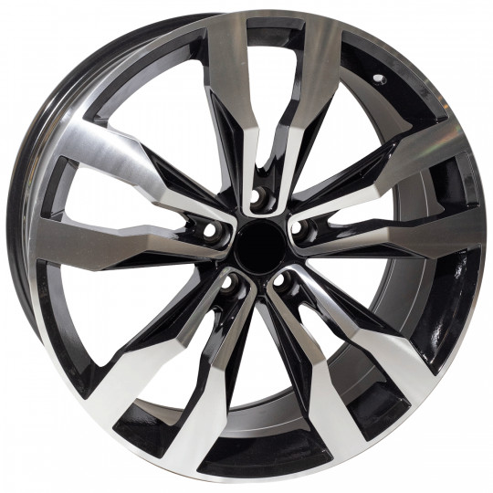 REPLICA VW STYLE 5333 19X8.5 5X112 ET35 BLACK MACHINED FACED