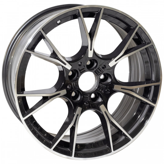 REPLICA BMW STYLE 9770 18X8-9 5X120 ET35/37 BLACK MACHINED FACED