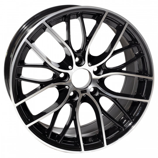 REPLICA BMW STYLE 389 18X8 5X120 ET35 BLACK MACHINED FACED