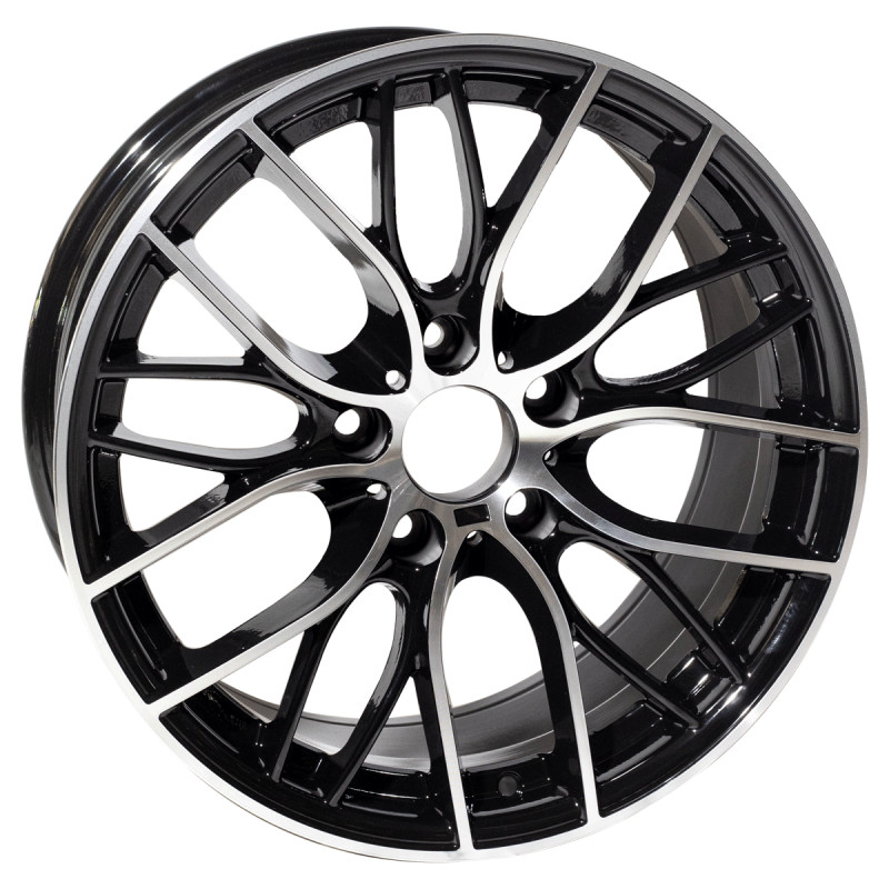 REPLICA BMW STYLE 389 17X8 5X120 ET30 BLACK MACHINED FACED