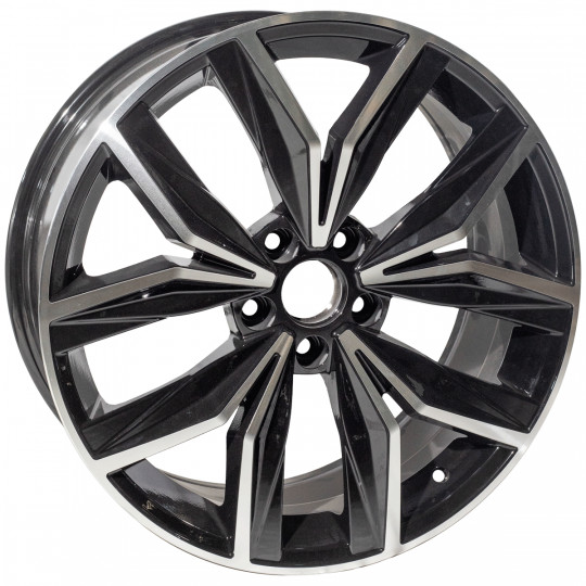 REPLICA VW STYLE 6699 19X8.5 5X112 ET42 BLACK MACHINED FACED