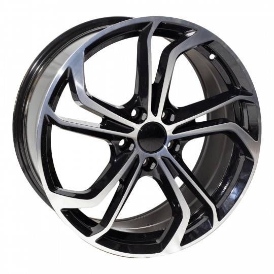 REPLICA VW STYLE 1698 18X8 5X112 ET42 BLACK MACHINED FACED