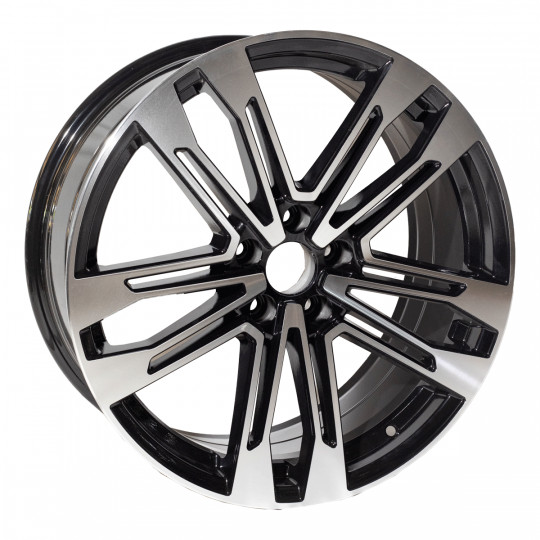 REPLICA AUDI STYLE 5697 19X8.5 5X112 ET33 BLACK MACHINED FACED