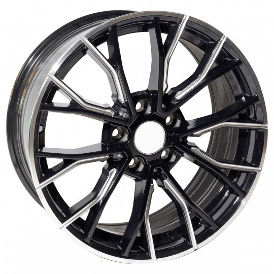 REPLICA BMW STYLE 4768 18X8 5X120 ET33 BLACK MACHINED FACED
