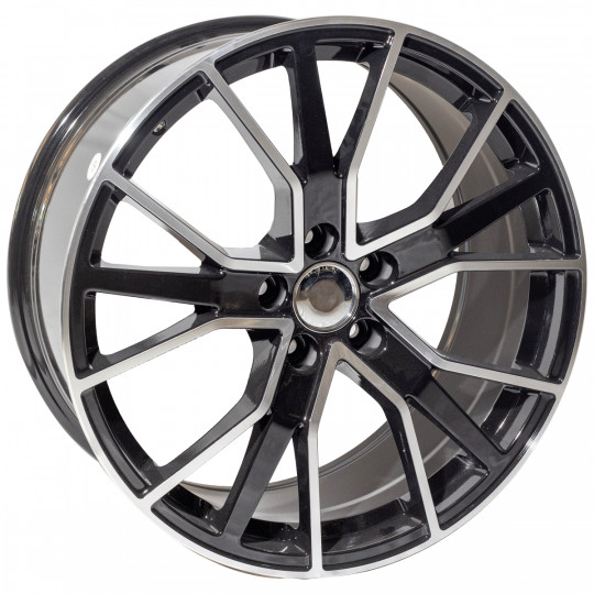 REPLICA AUDI STYLE 1332 19X8 5X112 ET35 BLACK MACHINED FACED