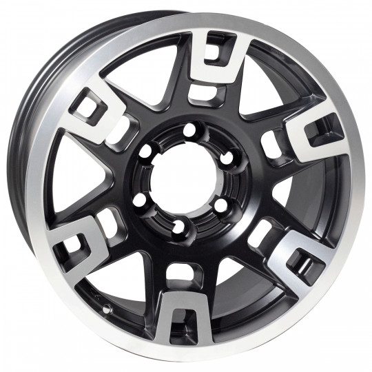 REPLICA TOYOTA STYLE 76082 17X8 6X139.7 ET0 MATTE BLACK MACHINED FACED