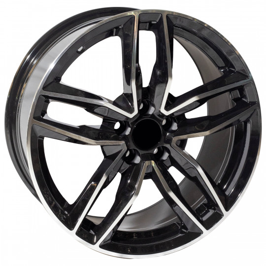 REPLICA AUDI STYLE 1196 17X7.5 5X100 ET35 BLACK MACHINED FACED