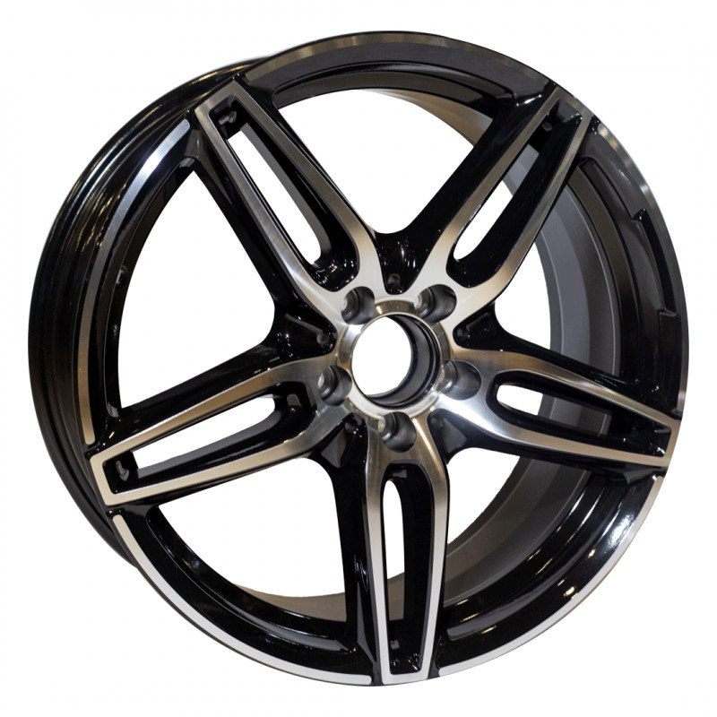 REPLICA MERCEDES STYLE 225 19X8 5X112 ET43 BLACK MACHINED FACED