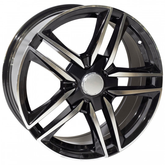 REPLICA MERCEDES STYLE 1558 18X7.5-8.5 5X112 ET37/45 BLACK MACHINED FACED