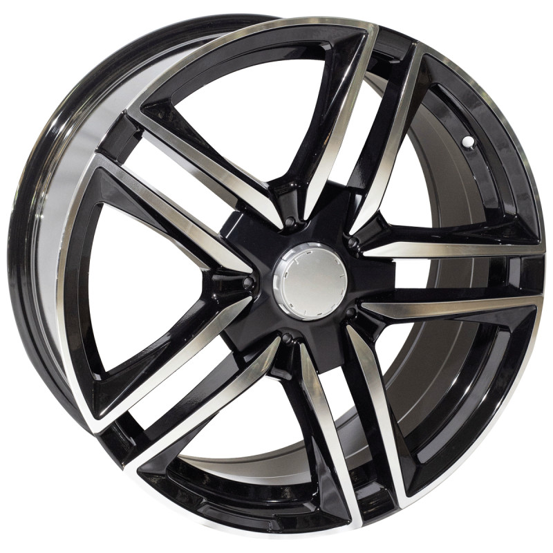 REPLICA MERCEDES STYLE 1558 18X7.5-8.5 ET37/45 BLACK MACHINED FACED
