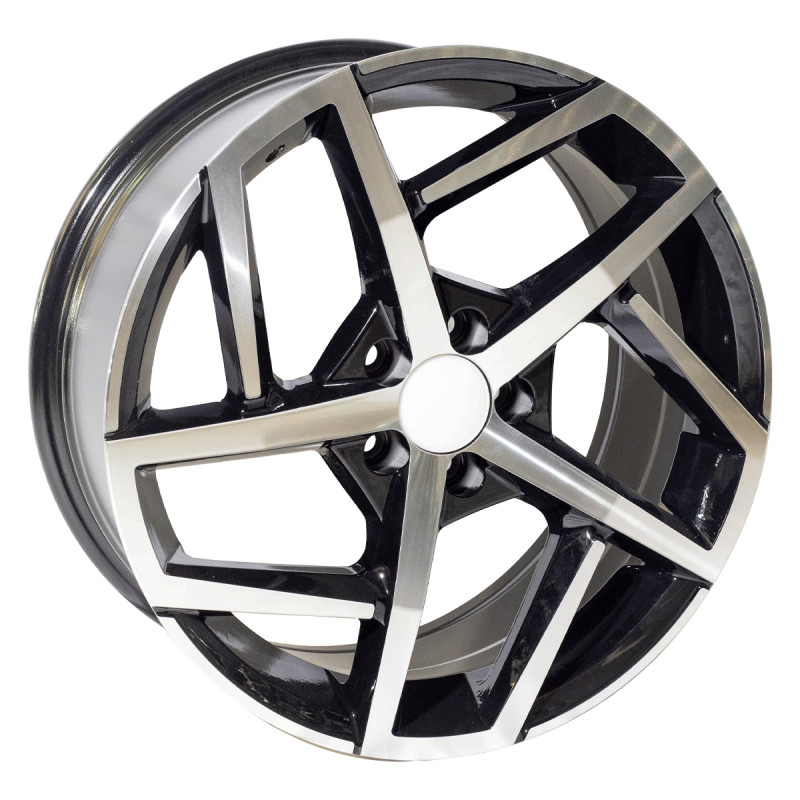 REPLICA VW STYLE 5717 18X8 5X112 ET45 BLACK MACHINED FACED