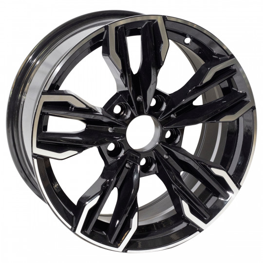 REPLICA BMW STYLE 5181 16X7 5X120 ET32 BLACK MACHINED FACED