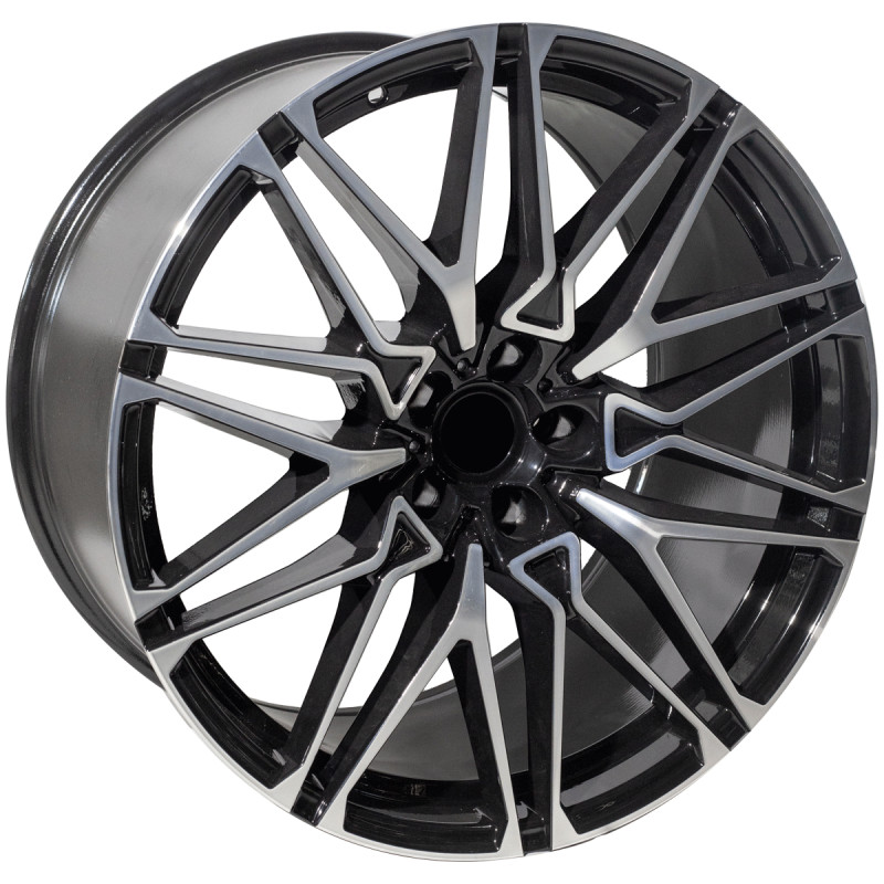 REPLICA BMW STYLE 5771 21X10-11.5 5X120 ET40/35 BLACK MACHINED FACED