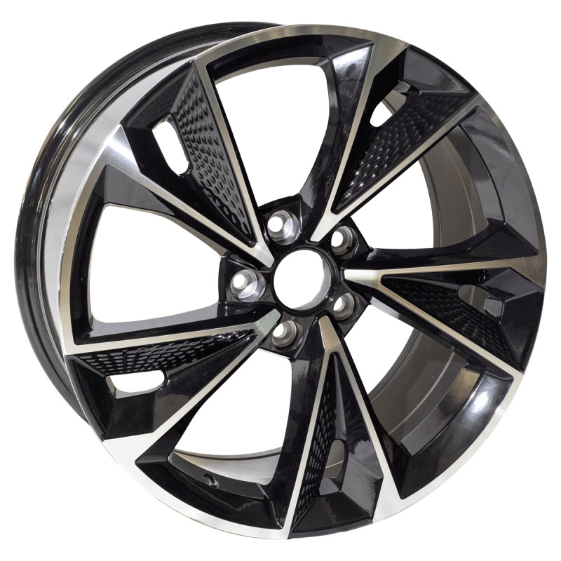 REPLICA AUDI STYLE 1566 20X9.0 5X112 ET35 BLACK MACHINED FACED