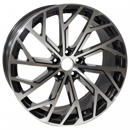 REPLICA AUDI STYLE 128 19X8.5 5X112 ET35 BLACK MACHINED FACED