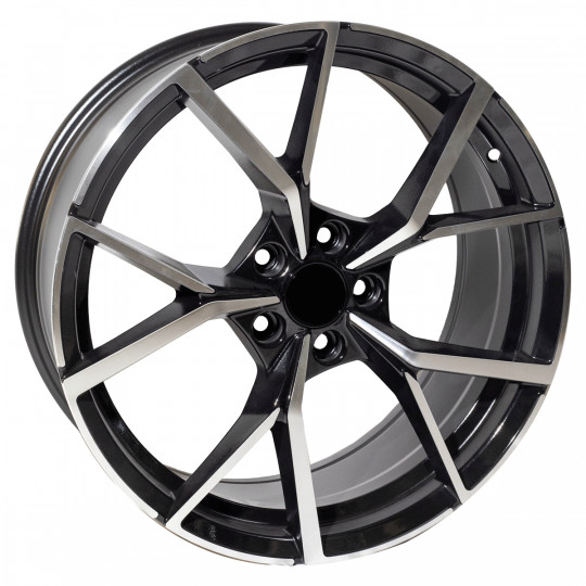 REPLICA VW STYLE 5801 18X8 5X112 ET45 BLACK MACHINED FACED