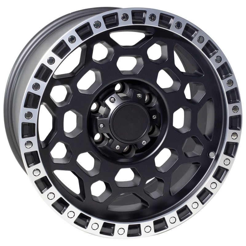 TERRA 4X4 WHEELS 16X8 6X139.7 ET0 MATTE BLACK MACHINED FACED