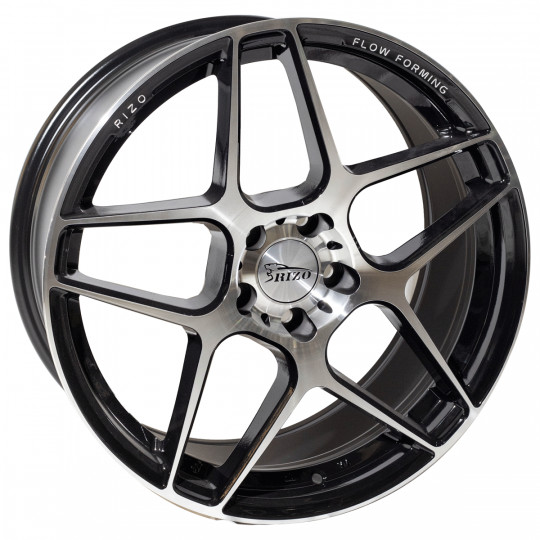 RIZO RS3 18X8 5X105 ET38 BLACK MACHINED FACED