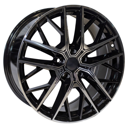 REPLICA BMW STYLE 5080 19X8 5X112 ET50 BLACK MACHINED FACED