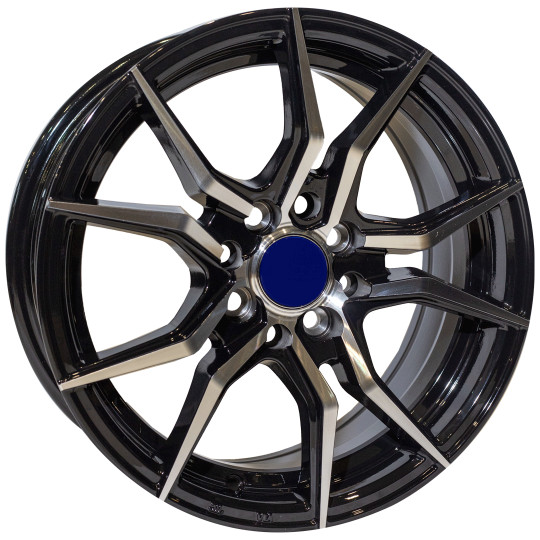 MAONS BLUE MB5527 15X6.5 4X100/108 ET38 BLACK MACHINED FACED