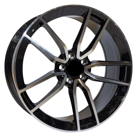 REPLICA MERCEDES STYLE 98108 19X8.5 5X112 ET45 BLACK MACHINED FACED