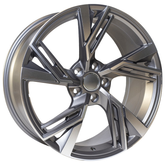 REPLICA AUDI STYLE 1571 19X8.5 5X112 ET40 MATTE GUNMETAL MACHINED FACED