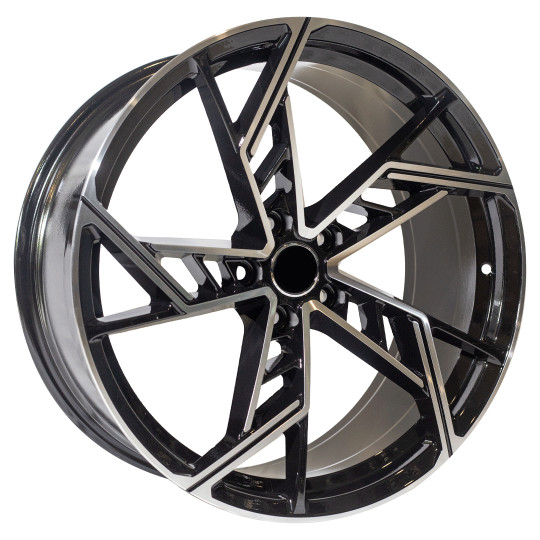 REPLICA AUDI STYLE 809 20X9 5X112 ET30 BLACK MACHINED FACED